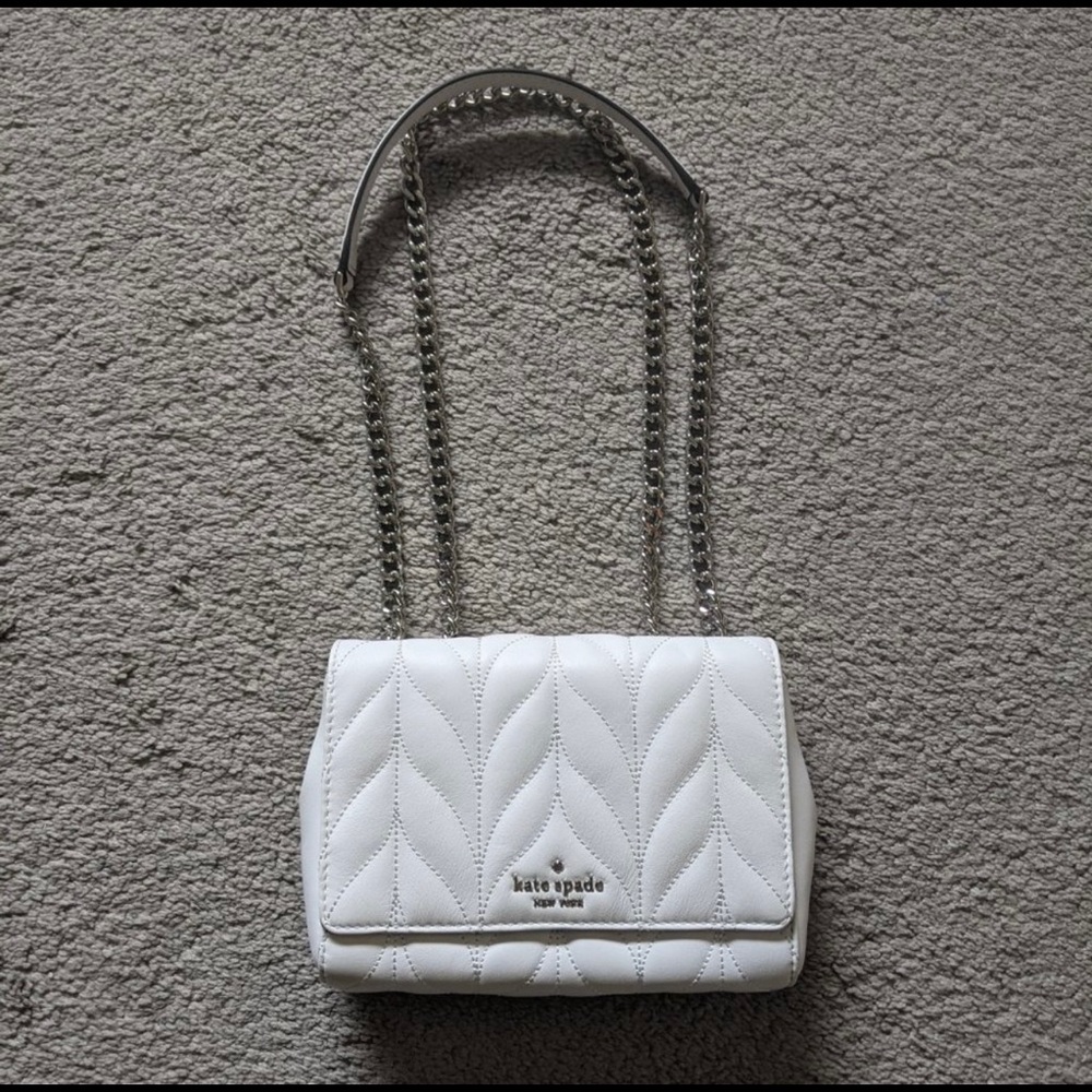 Kate Spade Briar Lane Quilte Mini Emelyn Crossbody | Color: White